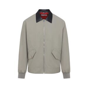 GIVENCHY Men's Collared Zip-Up Bomber Jacket Men GREEN Outerwear